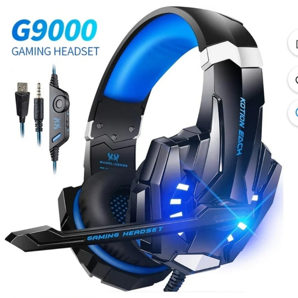 Kotion Each G9000 Pro Gaming Headset Black Blue LED Noise Cancelling Wired PC